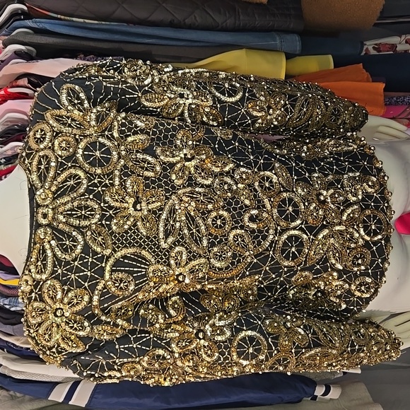 Vintage Gold Embellished Jacket - Picture 3 of 5
